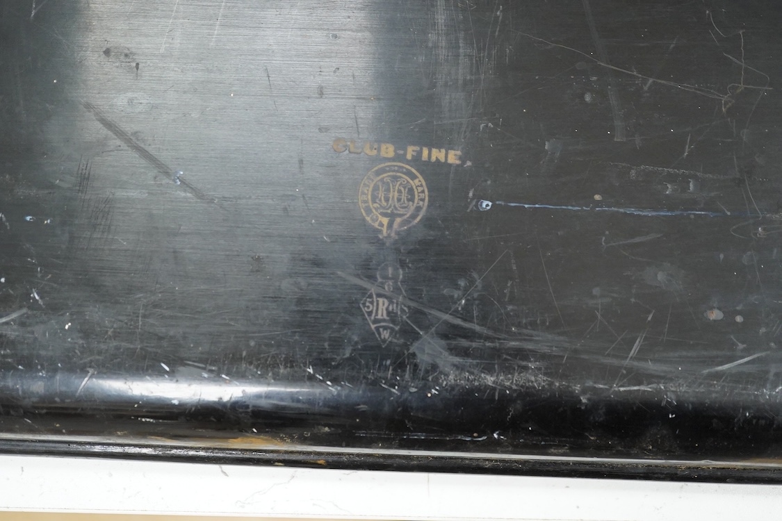 An early Victorian papier mache tray, 61cm x 47cm
